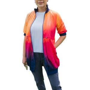 NEW HIGHLIGHT short sleeve athletic jacket in sunset ombre